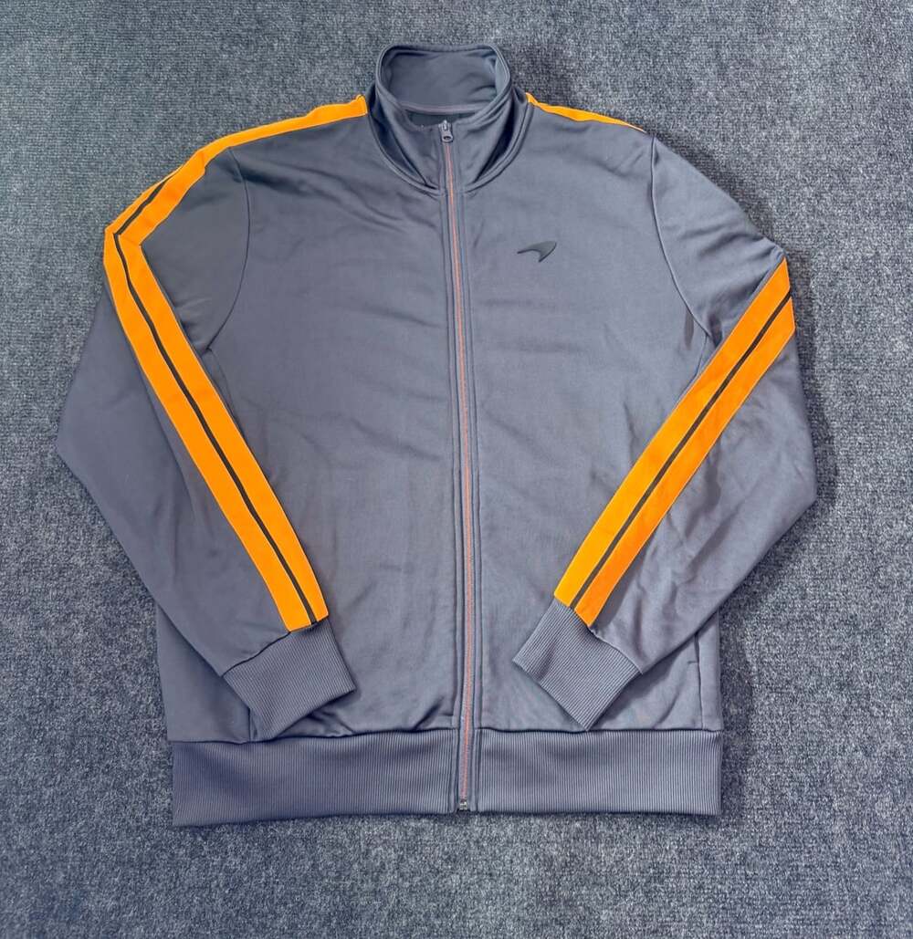McLaren Size L Gray Performance Track Jacket Full Zip